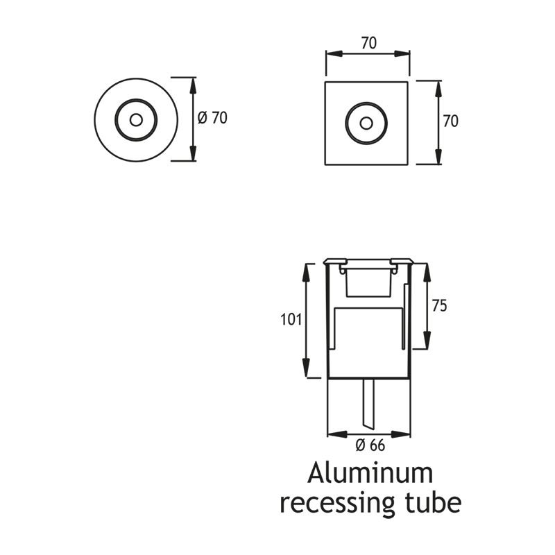 P1 Recessed Lighting Fixture technical 1