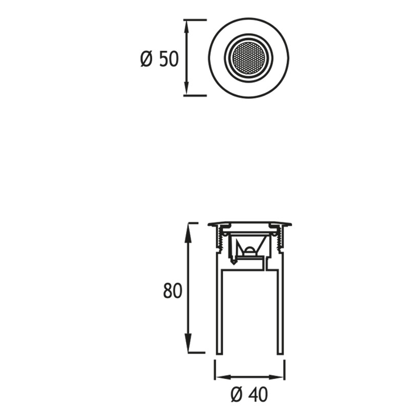 Mini recessed lighting fixture technical