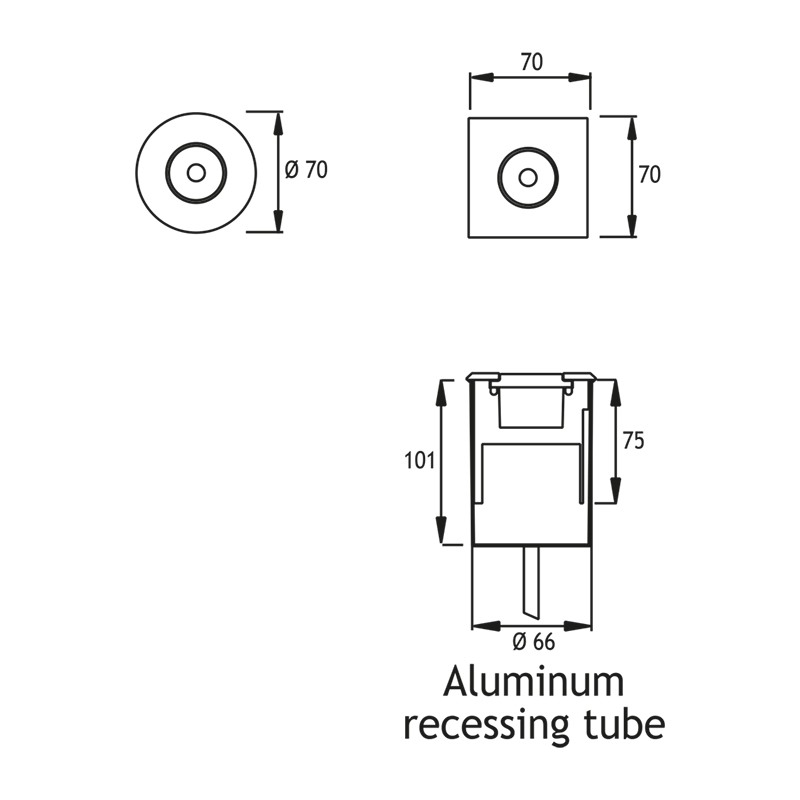 P1 Recessed Lighting Fixture technical 1