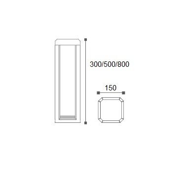 bollard,peyzajaydinlatma,teknikcizim