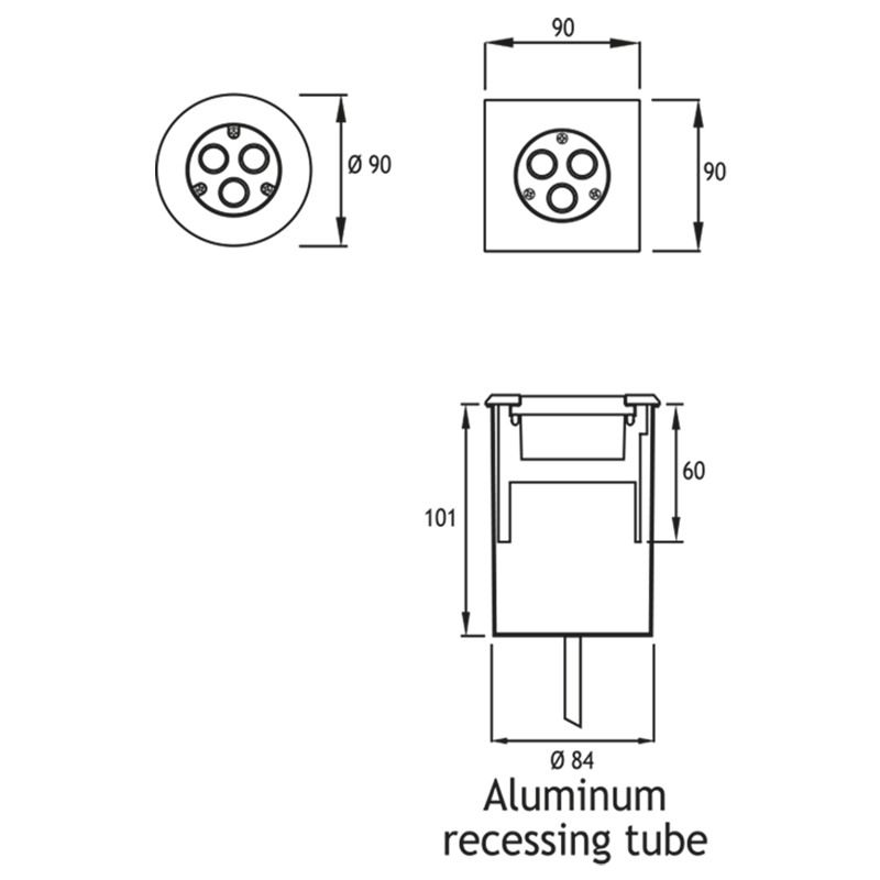 P2 Recessed Lighting Fixture technical