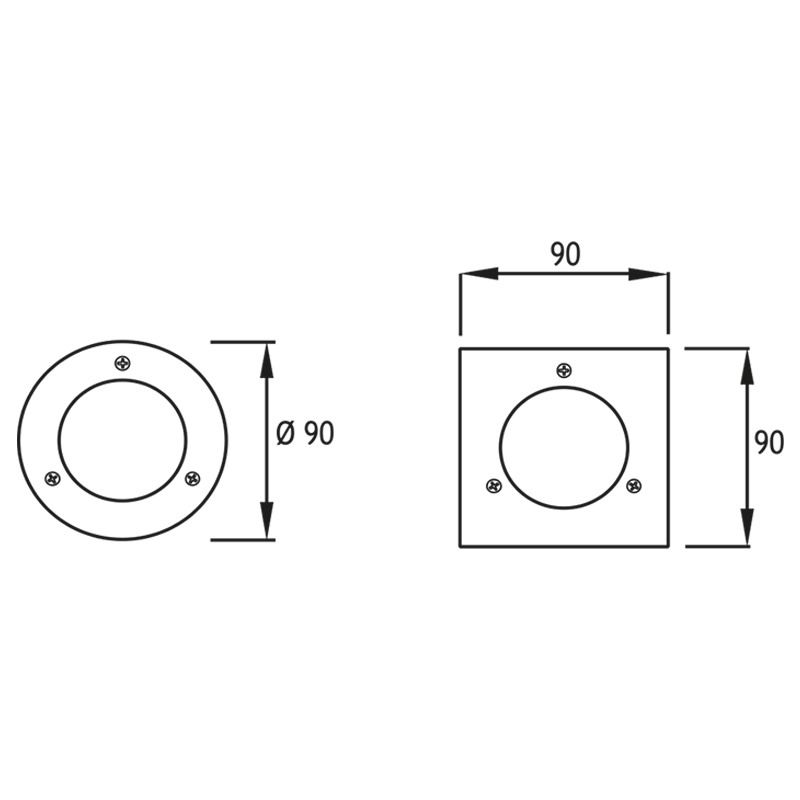 M1 3W Recessed Lighting Fixture Image technical, peyzaj aydınlatma